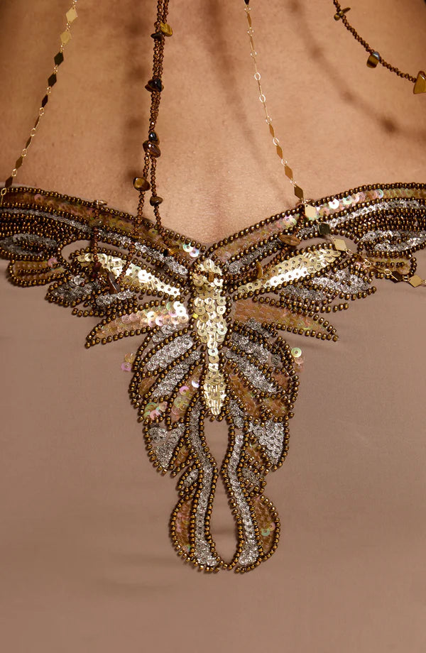 Alula Embellished Butterfly Mini Dress